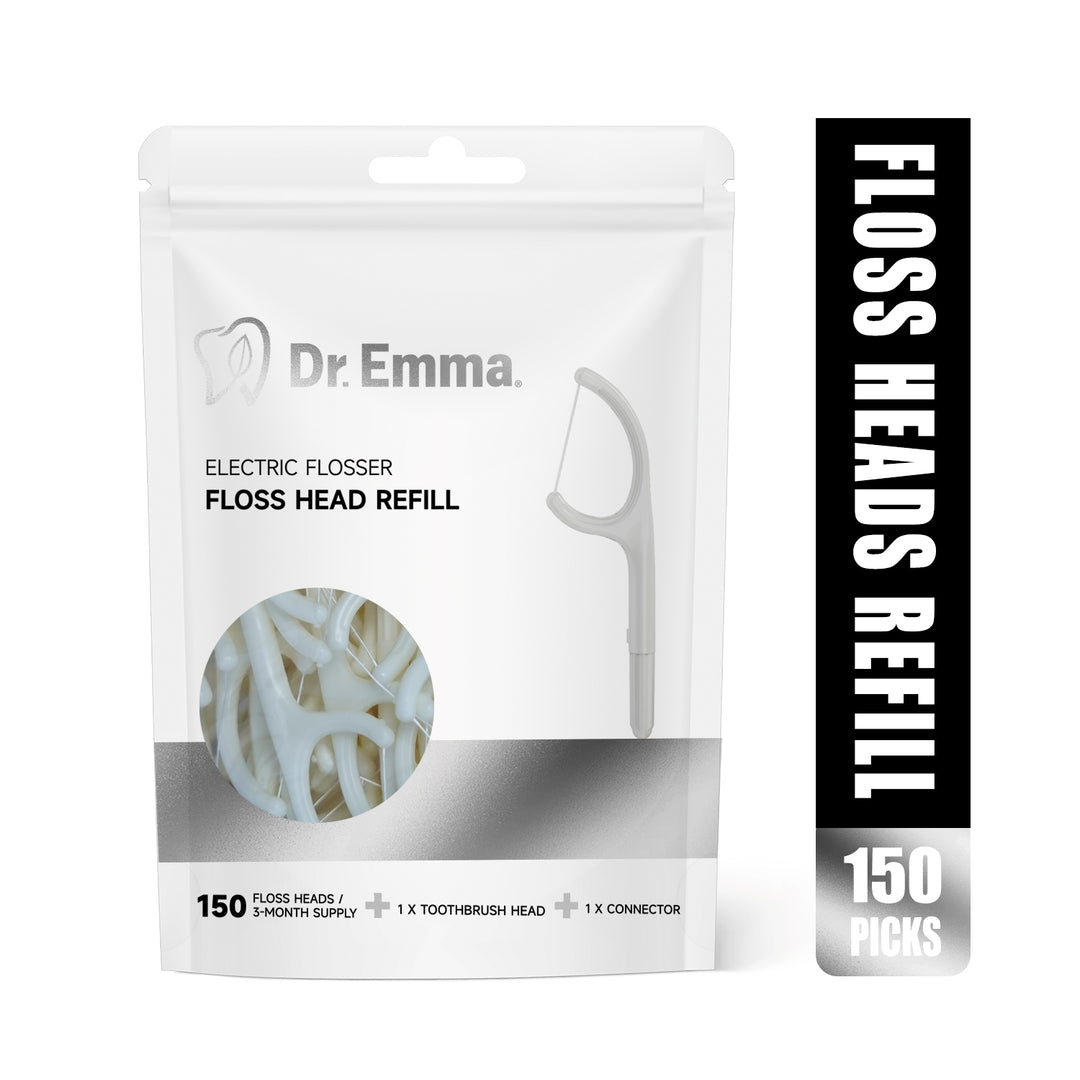 dr. emma electric floss head refill power flosser toothbrush teeth cleaning gum stimulate massage