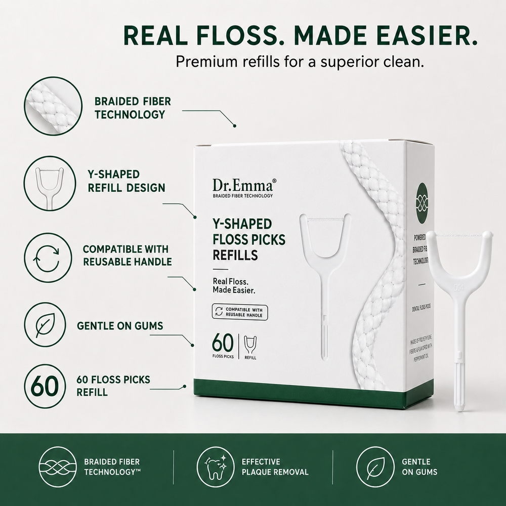 Sensitive Gum Floss Picks for Electric Braided Fiber Flosser