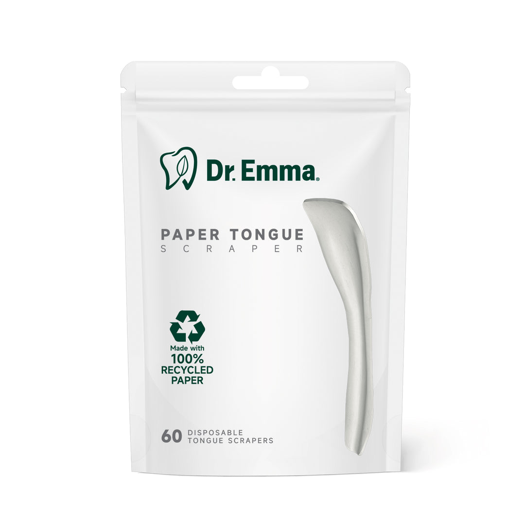 dr. emma tongue scraper cleaner for adults disposable paper