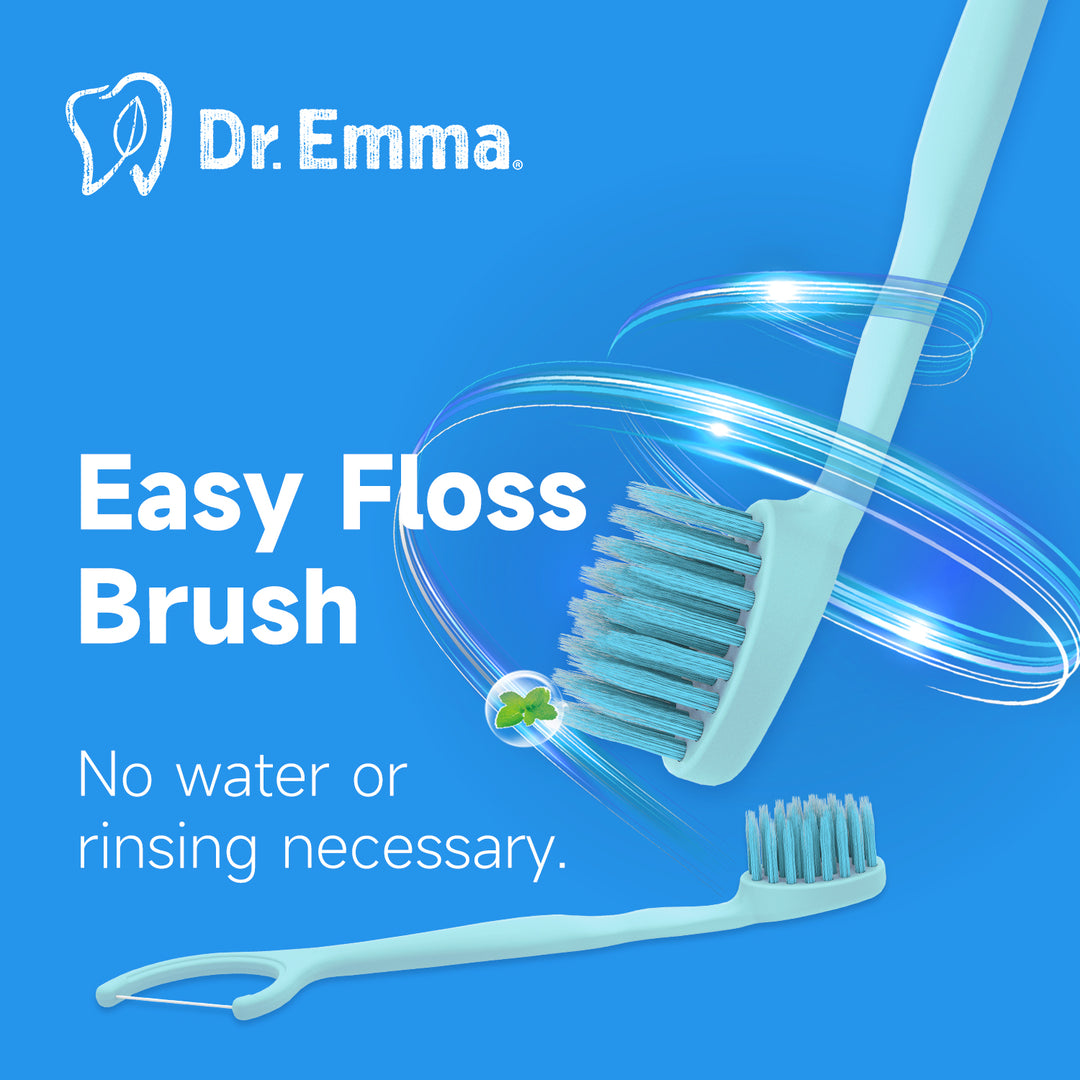 Mini Disposable Toothbrushes with Toothpaste and Floss, Travel Pre-Pasted for On-The-Go Use Individually Wrapped Small Portable Mint