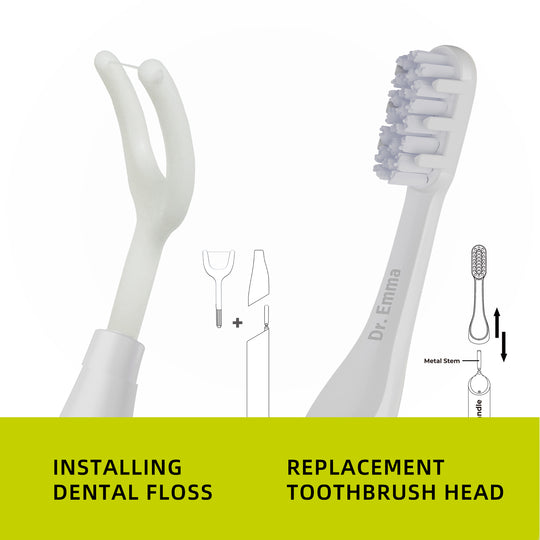 electric flosser refill back teeth floss picks toothbrush Y-shaped cleaning gum massage power