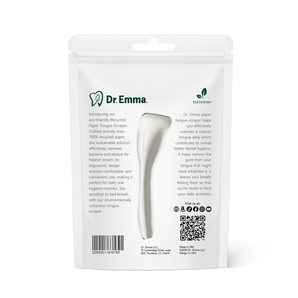 dr. emma tongue scraper cleaner for adults disposable paper