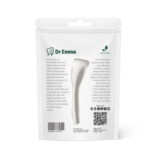 dr. emma tongue scraper cleaner for adults disposable paper