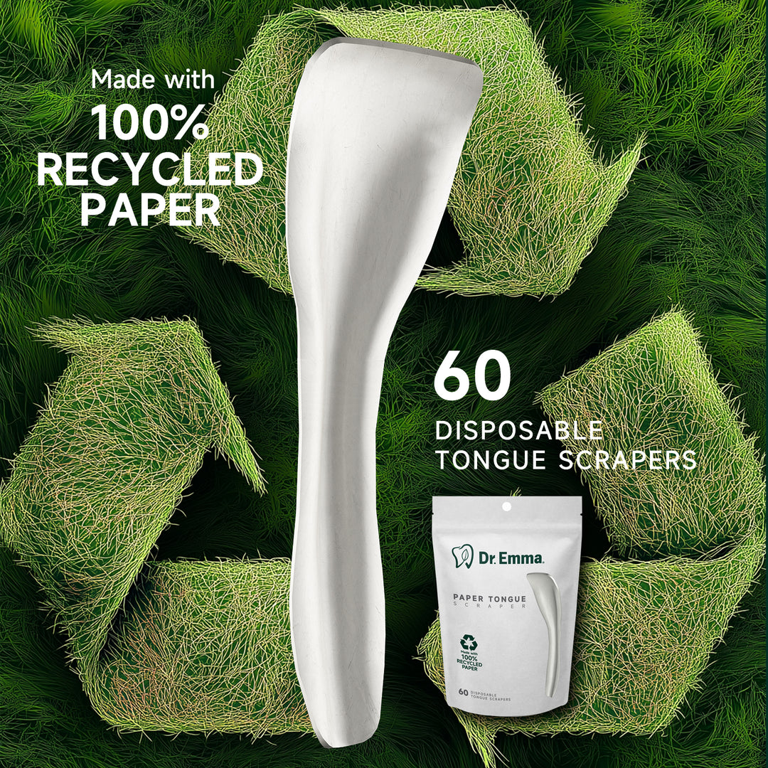 dr. emma tongue scraper cleaner for adults disposable paper