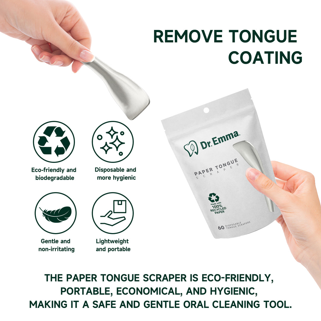 dr. emma tongue scraper cleaner for adults disposable paper